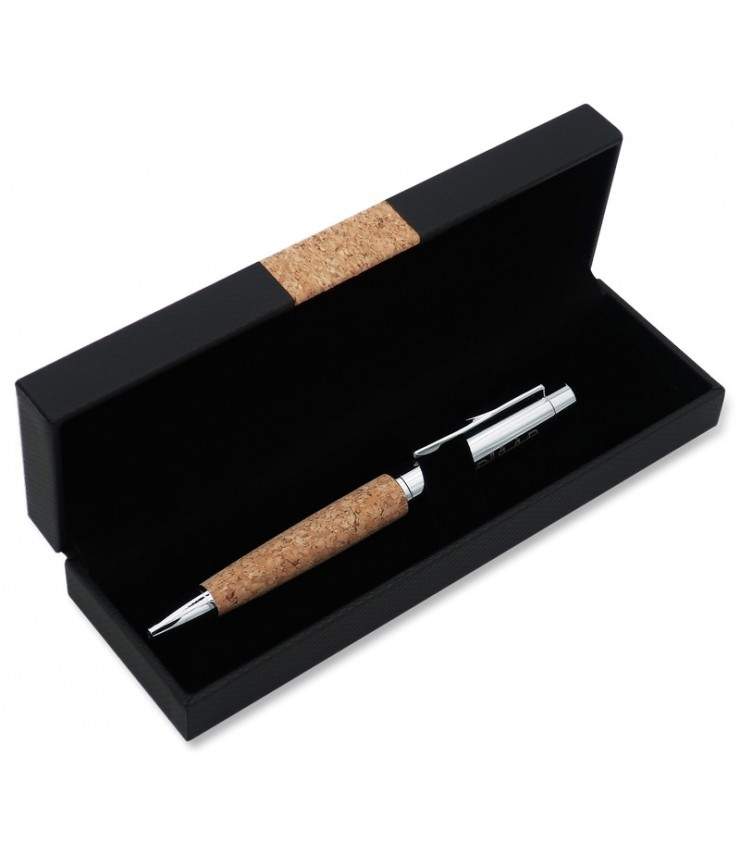 Metal & cork pen in its box - Engraved SifatuSafwa calligraphy