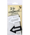 Black & white marker arrows (to be continued) - Set of 2 bookmarks